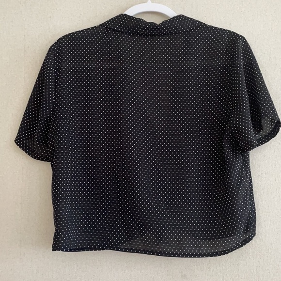 Re:named Cropped Polka Dot Button Up - Picture 3 of 3